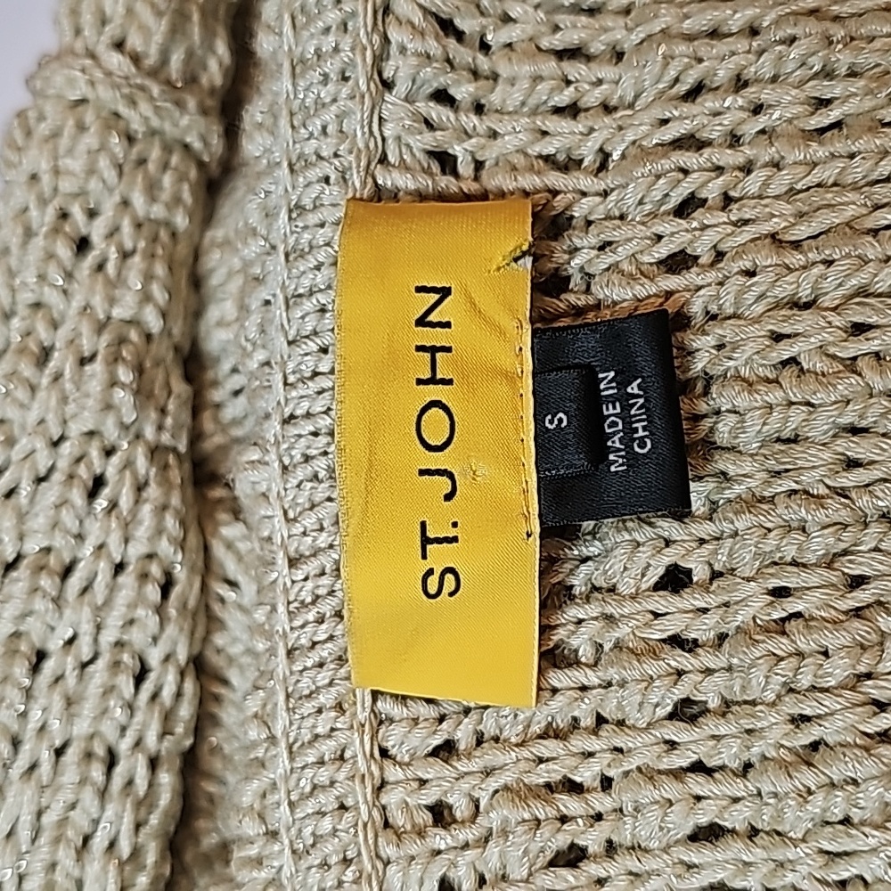 NEW VINTAGE ST. JOHN YELLOW LABEL WOOL BLEND HOODED OPEN FRONT CARDIGAN - Picture 13 of 15
